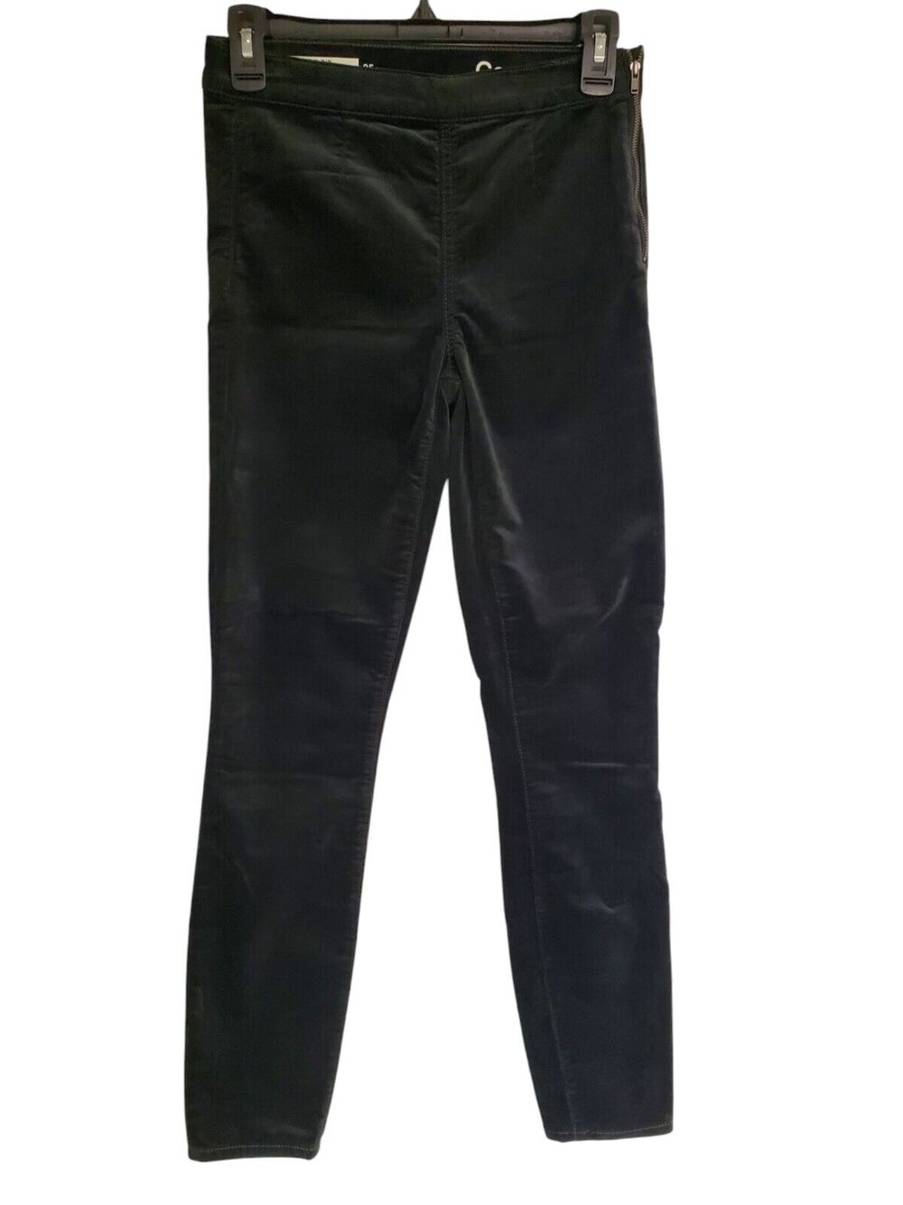 Women's Gap "Side Zip Legging" Dark Green Velour | Size 25 Regular